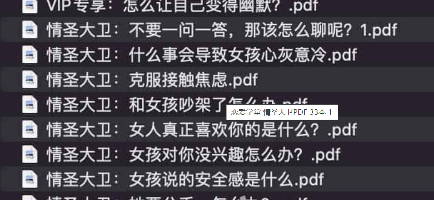 恋爱学堂 情圣大卫PDF 33本